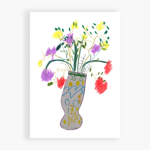Printed Card - Grey Vase - I love this vase. We did this in art class and it was a lot of fun.