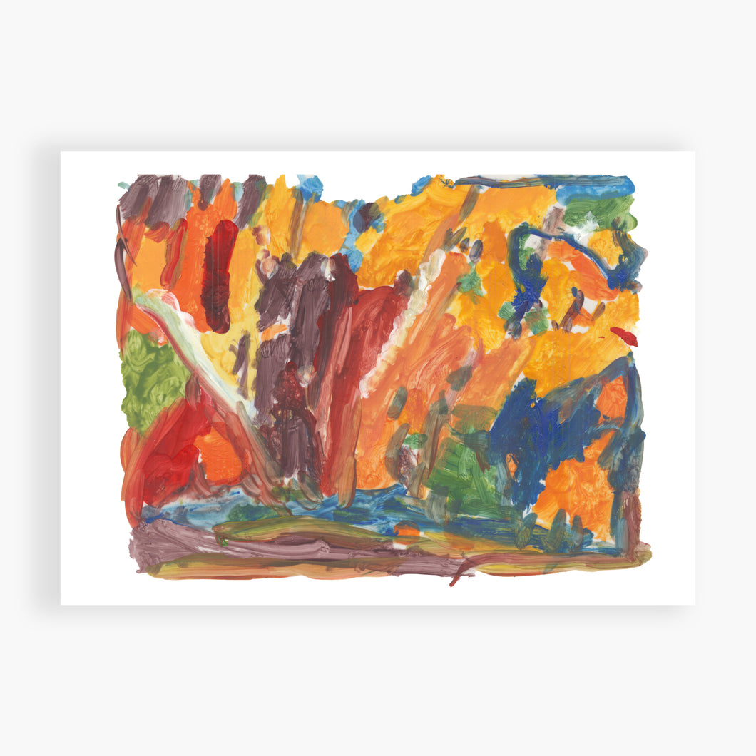 Printed Card - Autumn Blaze - This is the Grand River, behind my house in Elora on a fall day. It really was this brilliant.